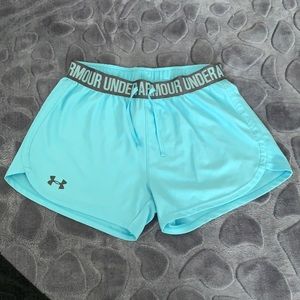 Light Blue Under Armour Workout Shorts